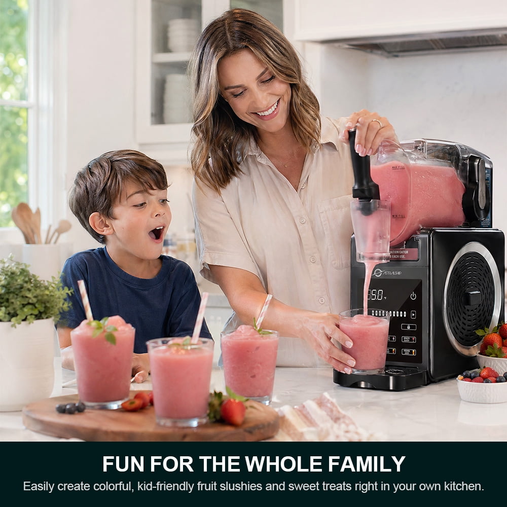 ASTRALSHIP 7-in-1 Slushie Machine & Soft Serve Ice Cream Maker for Home, 85oz Commercial-Grade Compressor Slushy Machine, No Ice Needed, Auto-Clean, Perfect for Margaritas, Milkshakes & Frappes