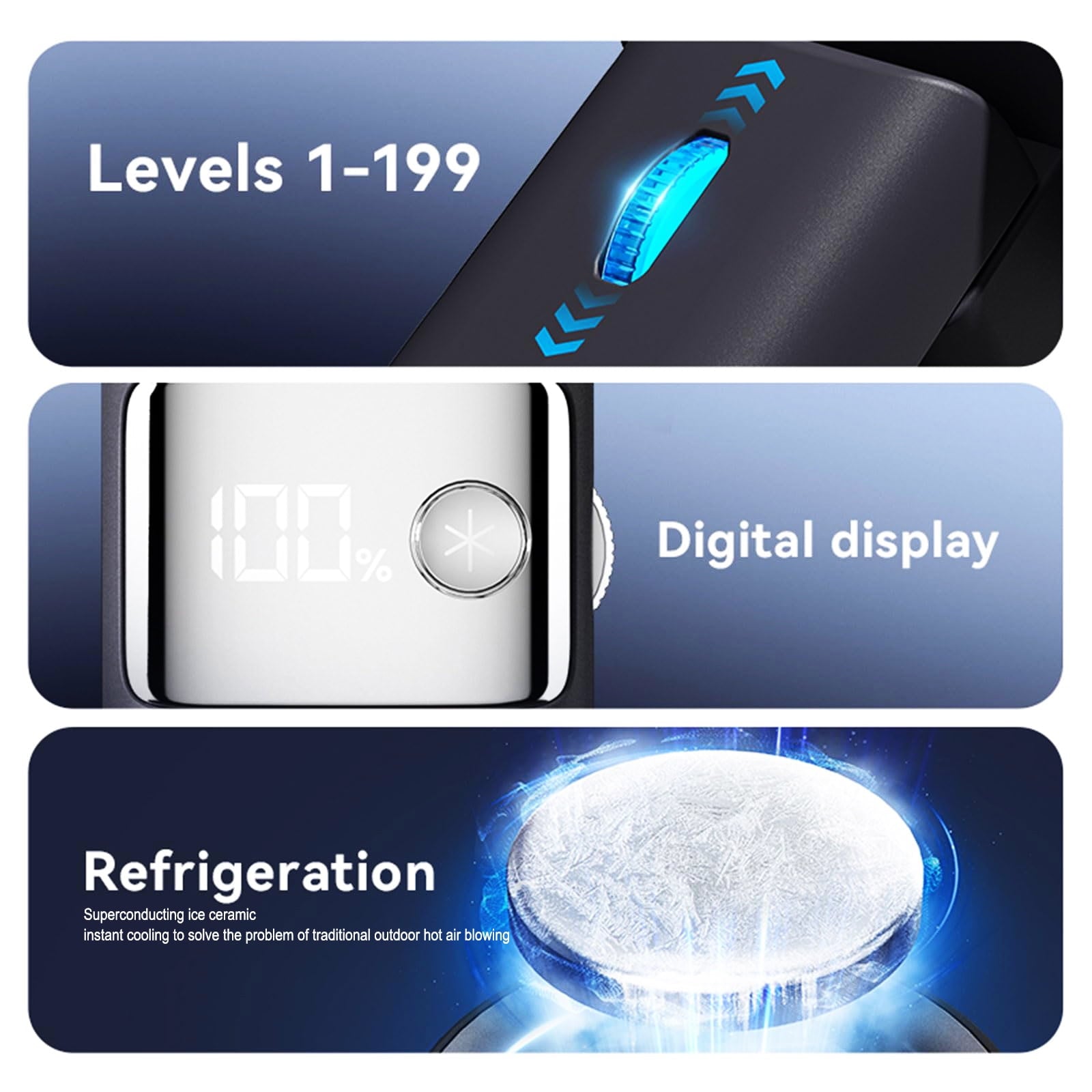 Juyafio Cutting-Edge Tech with 199 Speed Cooling Portable Small Fan&Handheld Fan,Foldable Desktop Fan,4000mAh, USB Rechargeable And Quiet Personal Fan For Home, Office, Travel & Outdoor Use (Black)